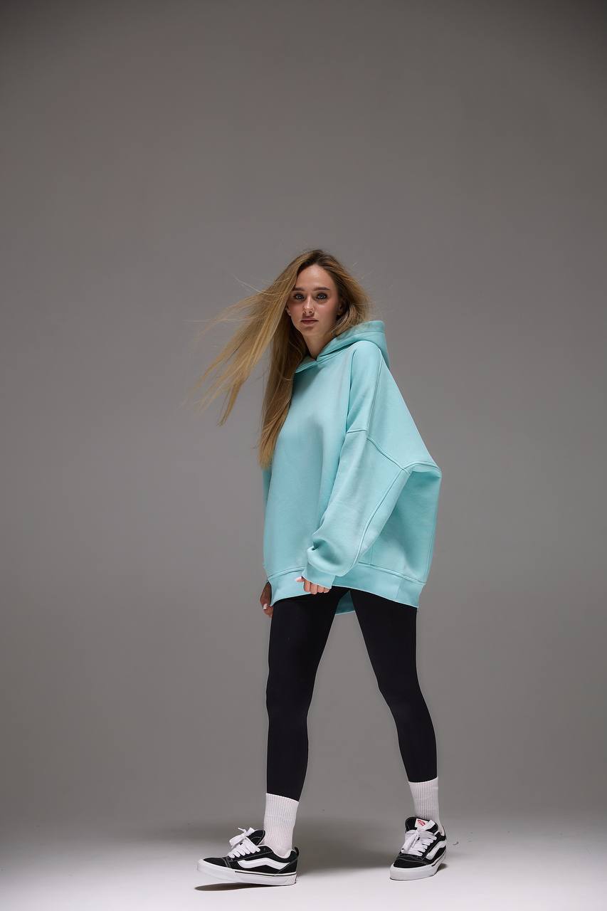 Sudadera con capucha OVERSIZED con bordado 3D "MOOD"