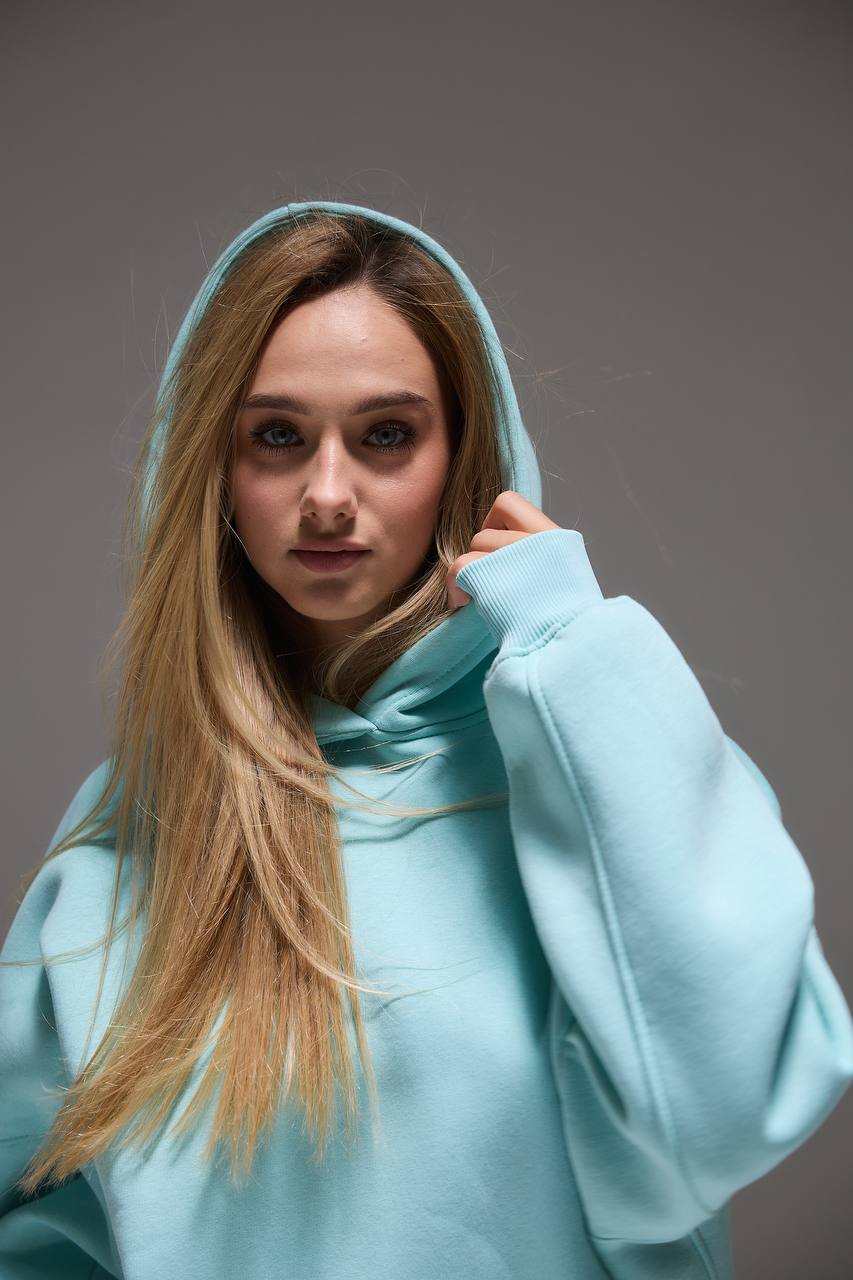 Sudadera con capucha OVERSIZED con bordado 3D "MOOD"